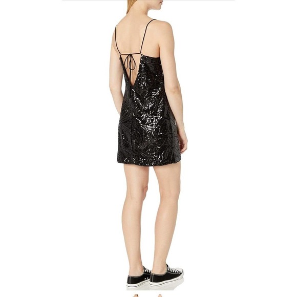 Dress The Population Cosmopolitan Kimberly Sleeveless Sequin Shift Dress Size S - Picture 6 of 11